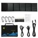5-Fold 40W Solar Panel Folding Bag Dual USB+DC Output Solar Charger Portable Foldable Solar Charging Device Outdoor Portable Power Supply for Outdoor Hiking Climbing Camping Picnic