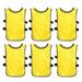 6pcs Basketball Football Training Vest Quickly-dry Game Waistcoat Training Vest Childrens Clothing for Boys Girls Students (Yellow)