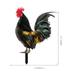 1 Set of Acrylic Hen Rooster Yard Arts Decorative Chicken Shaped Yard Stake Lawn Rooster Stakes