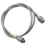 Natural Gas Grill Hose with Quick Connect Stainless Steel Propane Extension Hose for RV Gas Grill Fire Heater Grill Gas Stove Accessory Black