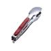 Zainafacai Kitchen Gadgets Stainless Steel Three Line Food Clip 9 Inch Food Clip Bread Clip Red Glue Red Handle Ice Clip Barbecue Clip Steak Clip Carbon Clip Tongs A