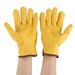 1Pair 2 Layers Leather Gloves Working Protection Gloves Garden Labor Gloves Gardening XL