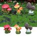 KKCXFJX Clearence!3-piece Set Of Simulated Agaric Ornaments-Micro Potted Decorative Ornaments- Decorative Ornaments Of Fleshy Plant Flowerpots Simulating Mushrooms Is Suitable