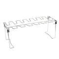 Stainless Steel 12-Slot Chicken Wing & Leg Rack - Ideal for Grills Smokers Ovens & BBQ Picnics