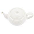 Decorative Tea Pot Embossed Coffee Holder Large Capacity Teapot (White)