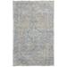 Feizy Caldwell Transitional Distressed Blue/Gray/Tan 10 x 14 Area Rug Handmade Sheen Bohemian & Eclectic Medallion Design Carpet for Living Dining Bed Room