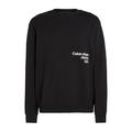 Calvin Klein Herren Sweatshirt DIFFUSED LOGO CREW NECK, schwarz, Gr. L