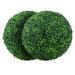 2 PCS 15.7 inch 4 Layers Artificial Plant Topiary Ball Faux Boxwood Decorative Balls for Backyard