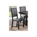 Classic Kitchen Dining Room Set of 2 Side Chairs PU foam upholstered Seat Back Side Chairs Grey Finish Breakfast Chairs