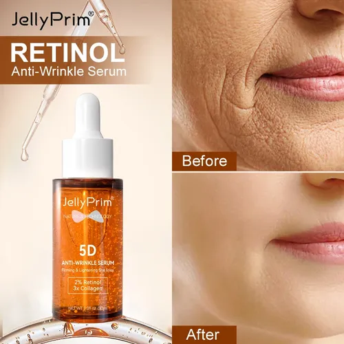 Jelly prim 5d Retinol Serum für Gesicht Retinol Anti-Falten-Serum Gesichts kollagen Retinol Gesichts serum 2% straffen des Lifting Anti-Aging