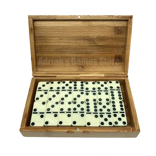 Bambus Box Domino Spiel Pai Gow 28 stücke Dominos-karte Bord Spiel Puzzles Dominosteine Kutu Oyunu
