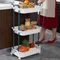 Bad Rack Küche Organizer Beweglichen Boden Küche Lagerung Rack Multi-Schicht Haushalt Lagerung Rack Spalt Trolley Regal
