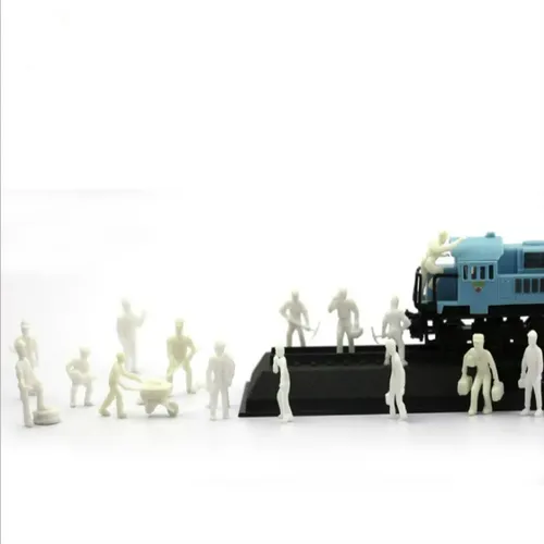Weiß Ho Skala Zug Arbeits Modus Miniatur Arbeiter Mit Tools Für Eisenbahn Gebäude Landschaft Layout Spielzeug Architektur Figuren