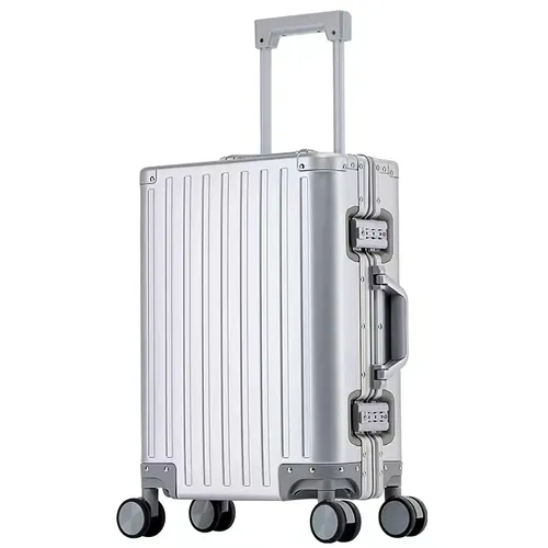 "Mode alle Aluminium gepäck Herren und Damen 24 ""100% Aluminium Handgepäck koffer Koffer Box 20"" Boarding Travel Metall koffer"