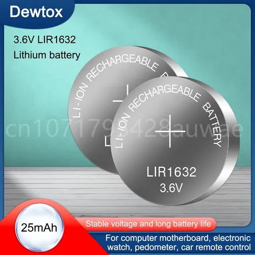 1-5 Stück lir1632 wiederauf ladbare Knopfzellen-Münz batterien 3,6 V Lithium über Mal ersetzen cr1632 lm1632 br1632 ecr1632