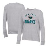 Women's Champion Heather Gray San Jose Sharks Core Long-Sleeve T-Shirt