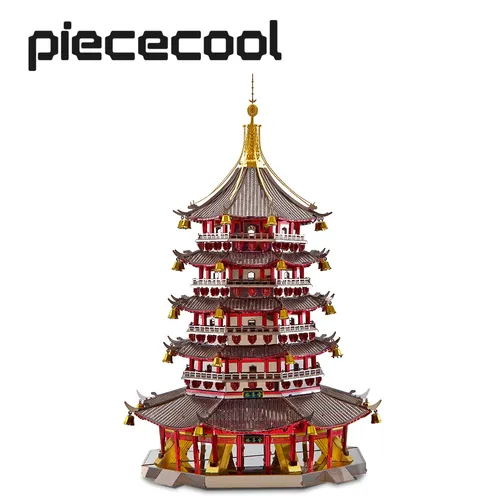 Piececool 3D Metall Puzzle Leifeng Pagode Gebäude Kits DIY Modell Spielzeug für Teen Jigsaw