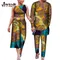 Afrikanischen Stil Paar Kleidung Mode Liebhaber Bekleidung Floral Print Damen Crop Top Röcke Sets und Dashiki männer Anzüge WYQ450