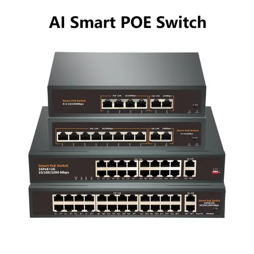 Poe Switch 8 Port 1000 MBit/s/802,3 MBit/s Gigabit mit ieee 802.3af/at 4/8/Port Netzwerk Switch für IP-Kamera Ai Smart 52V Switch