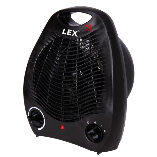 LEX Heizlüfter Ventilator Elektroheizer Heizgerät Heizung max. 2000W Schwarz Image