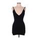 Wow Couture Casual Dress - Bodycon Plunge Sleeveless: Black Print Dresses - Women's Size Medium