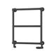 Eastbrook Stour Matt Anthracite Vertical Traditional Towel Rail 690mm H x 600mm W, Electric Only - Standard