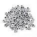 Kisor 1000pcs Acrylic Letter Beads 6*6mm Letter Beads Square Acrylic Letter Beads for String Pen Beads Square Spacer Beads for Jewelry Making DIY Beading Bracelets White+Black Letters Y00A0Y6B