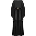 Women's Comely Chiffon Two Piece Beach Cover Up With Ruffles In Black Xs/S Antoninias