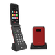 TTfone TT760 4G Big Button Flip Mobile Phone Red / Dock Charger / Giff Gaff