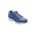Wide Width Women's Romy Walking Sneaker by Easy Spirit in Denim Sparkle (Size 12 W)