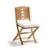 Set of 2 Eden Teak Folding Chair Cushion. - Sailcloth Salt - Frontgate