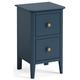 Capri Blue Narrow Bedside Cabinet - 35cm with 2 Drawers