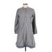 Isabella Sinclair Casual Dress - A-Line High Neck 3/4 sleeves: Gray Dresses - Women's Size Small
