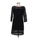 Trina Turk Casual Dress - Shift: Black Print Dresses - Women's Size 6