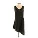 Haute Hippie Casual Dress - Mini V Neck Sleeveless: Black Solid Dresses - Women's Size X-Small