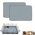 Mooydee 2 Pack Guinea Pig Cage Liners for C&C 2x3 Habitat Washable Guinea Pig Bedding Super Absorbent | Waterproof | Non Slip| Reusable Guinea Pig Pee Pads for Small Animals Cages - 41.3" x 27.6"