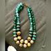 Anthropologie Jewelry | Beautiful Anthropologie Double String Stone Necklace | Color: Green/Tan | Size: Os