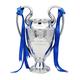 LimuToy 12.6IN Championship Trophy Champion Artwork Sport League Cup Replica Resins, Liverpool Champion Trophy Souvenir Collectibles Office Decorations Trophy Silver/Blue Ribbon (12.6IN)