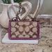 Coach Bags | Coach Vintage Monogram Mini Chain Wristlet | Color: Purple/Tan | Size: H 3.25” X L 5.25"