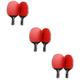 3 Sets Table Tennis Racket Set Professional Table Tennis Racket Suits for Kids Beginner Table Tennis Racket Three-star Rackets Pong Rackets Pure Wood Pong Paddle Grip Child