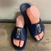 Polo By Ralph Lauren Shoes | Men's Polo Ralph Lauren Navy Blue Cowboy Polo Bear Designer Slides Sandals 9 | Color: Blue | Size: 9