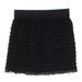 Free People Skirts | Free People Ruffle Mini Skirt. Downtown Black Ruffle Tier Mini Skirt S | Color: Black | Size: S