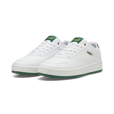 Sneaker PUMA "Court Classic Sneakers Erwachsene", Gr. 39, weiß (weiß vine gold grün), Obermaterial: Synthetik; Futter: Textil; Innensohle: Textil; Laufsohle: Gummi, Schuhe Image