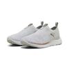 Laufschuh PUMA "Softride Premier Slip-On Strick-Laufschuhe Damen", Gr. 38, rosa (ash gray weiß rose gold metallic), Obermaterial: Synthetik, Textil; Futter: Textil; Innensohle: Textil; Laufsohle: Synthetik, Gummi, Schuhe