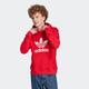 Kapuzensweatshirt ADIDAS ORIGINALS "TREFOIL HOODY" Gr. XL, rot (better scarlet) Herren Sweatshirts