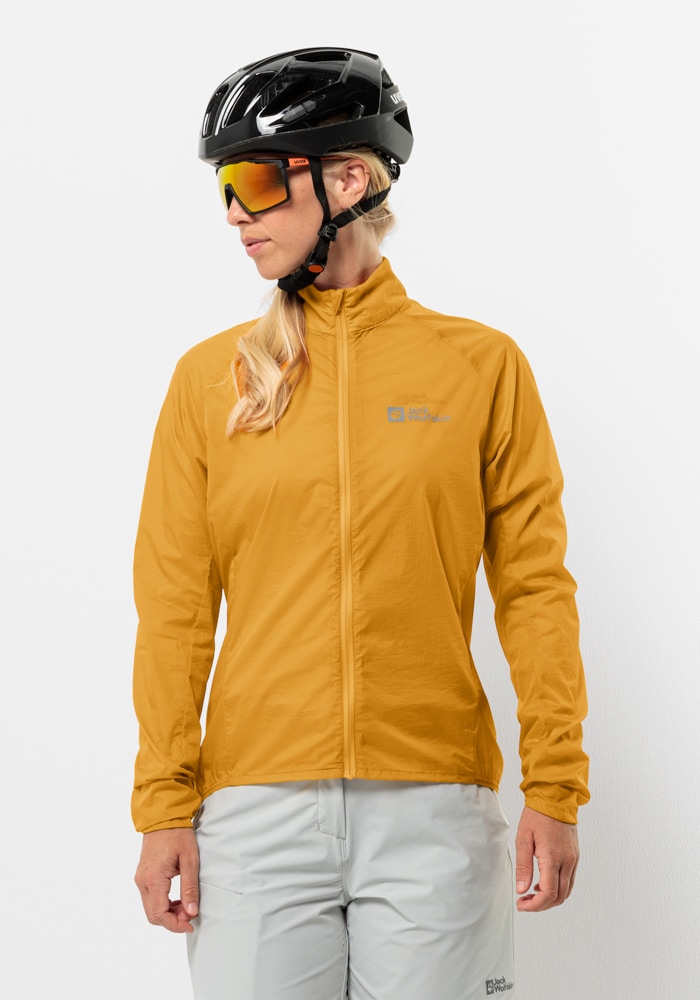 3-in-1-Funktionsjacke JACK WOLFSKIN "GRAVEX WIND JKT W", Damen, Gr. XS (34), gelb (curry), OBERSTOFF: 100% POLYAMID; LINING: 100% POLYESTER, Jacken