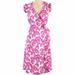 Kate Spade Dresses | Kate Spade X Florence Broadhurst Silk Aubrey Floral Wrap Ruffle Dress Sz 2 | Color: Pink/White | Size: 2