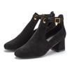 Stiefelette LASCANA, Damen, Gr. 40, schwarz, Obermaterial: 100% Textilmaterial. Futter: 100% Lederimitat. Decksohle: 100% Lederimitat. Laufsohle: 100% Synthetik, unifarben, casual, Schuhe, Stiefel, Boots mit Blockabsatz und besonders softer...