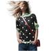 J. Crew Tops | J.Crew Full Sequin Polka Dot Tee Size Medium | Color: Black/Cream | Size: M