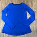 Nike Tops | Blue Long Sleeve Vneck Nike Pro Athletic Shirt | Color: Black/Blue | Size: M